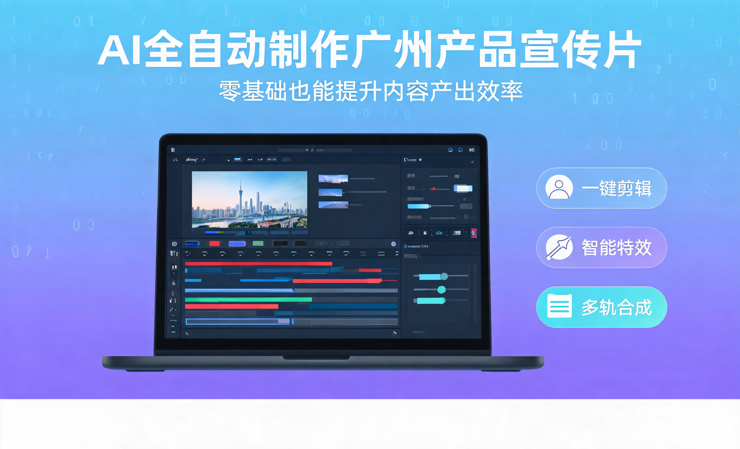 AI全自动制作广州产品宣传片，零基础也能提升内容产出效率/宣传片拍摄-企业宣传片拍摄-企业宣传片-三维动画制作-制作宣传片公司-影视公司